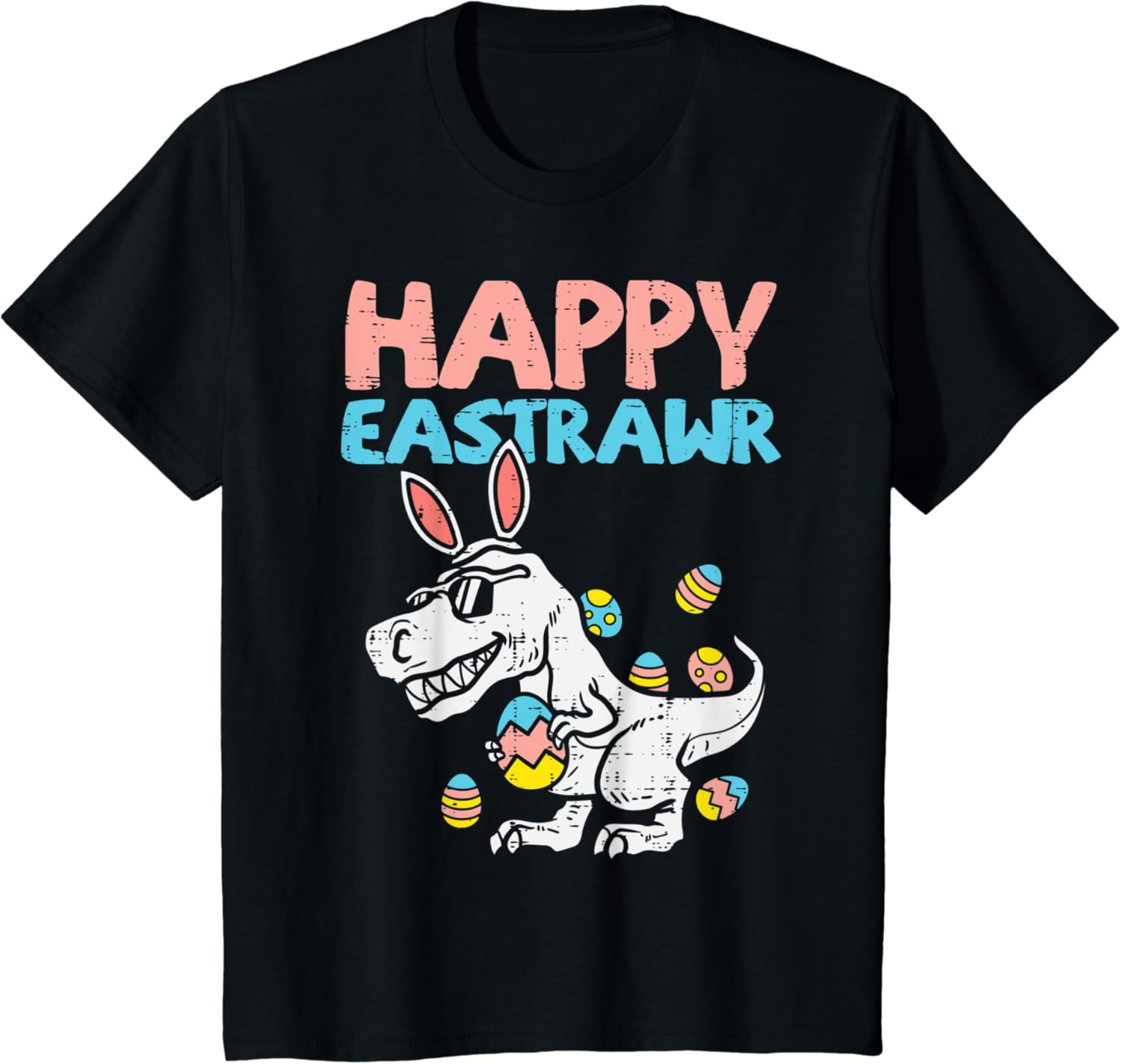 Youth Happy Eastrawr Trex Dino Toddler Boys Easter Dinosaur Kids T
